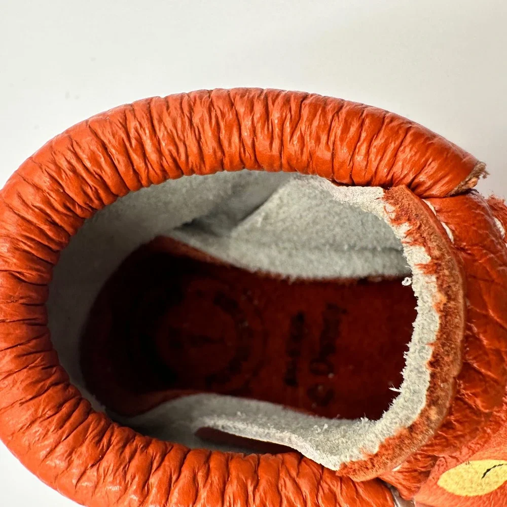 Disney Baby x Freshly Picked Tigger Leather Moccasins Orange Infant Size 1